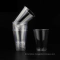 Clear hard disposable PS plastic tea cup for wedding party 7oz 200ml